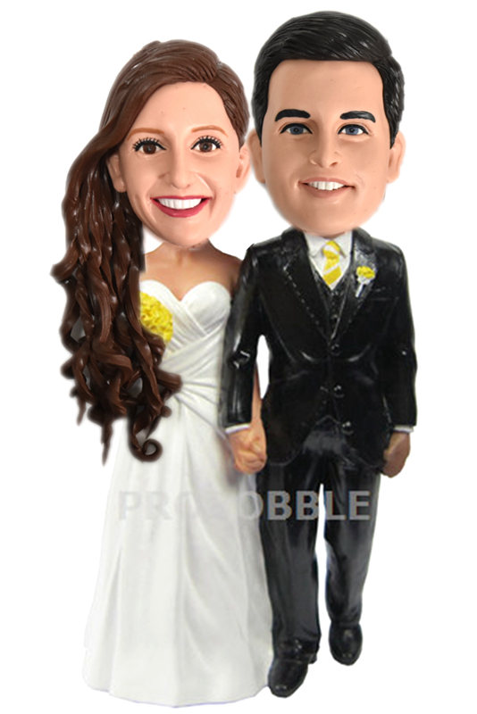 Custom Cake Topper Wedding gifts 10 years anniversary for couple - Click Image to Close